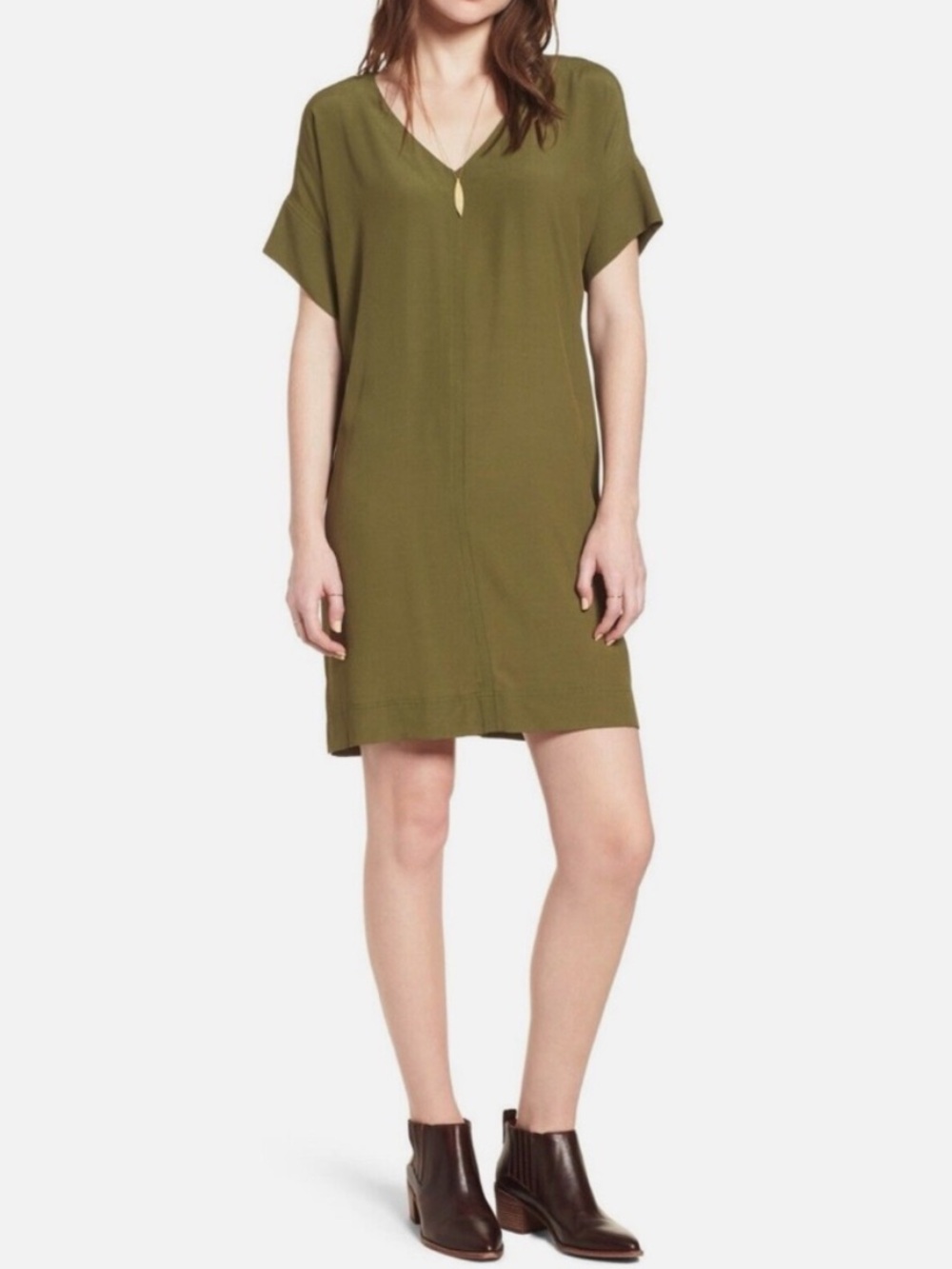 Madewell Novel Shift Dress Desert Olive 🫒